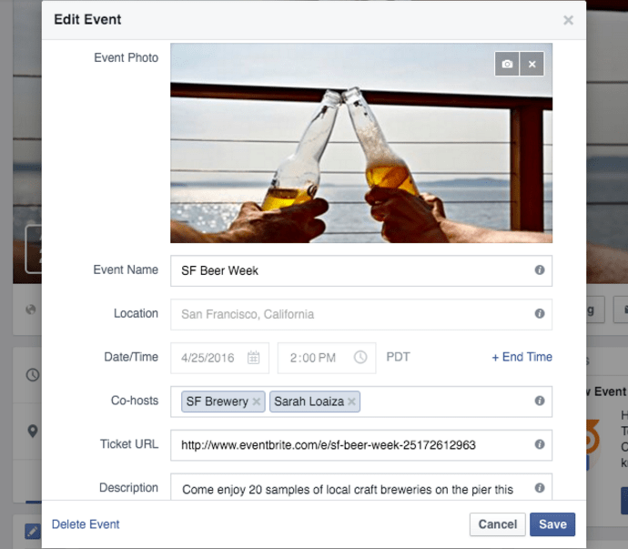 edit Facebook Official Event Eventbrite